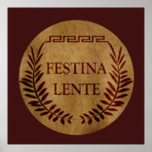Festina lente poster (Voorkant)