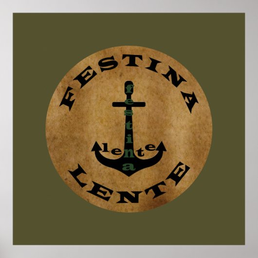 Festina lente poster (Voorkant)
