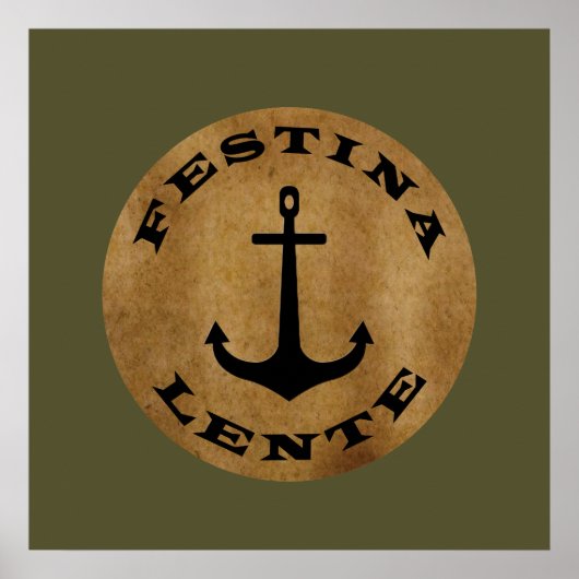 Festina lente poster (Voorkant)