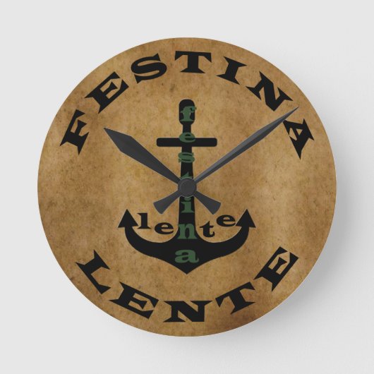 Festina lente ronde klok (Voorkant)