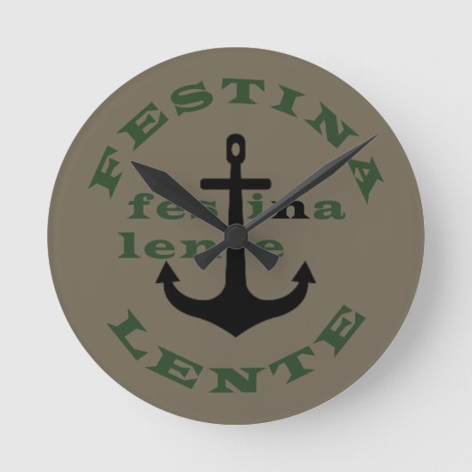 Festina lente ronde klok (Voorkant)