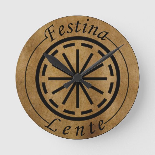 Festina lente ronde klok (Voorkant)