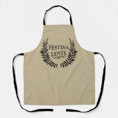 Festina lente schort (Voorkant)