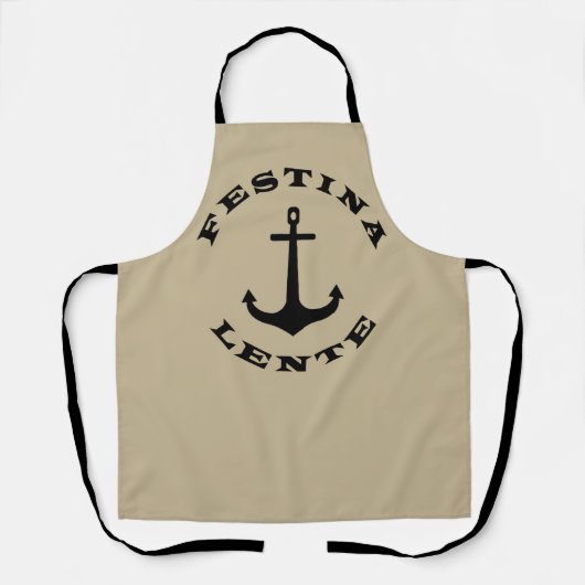 Festina lente schort (Voorkant)