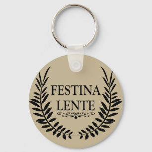 Festina lente sleutelhanger