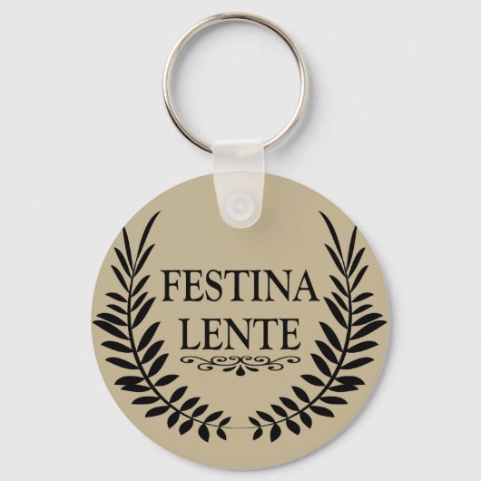 Festina lente sleutelhanger (Voorkant)
