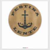 Festina lente sticker (Vel)
