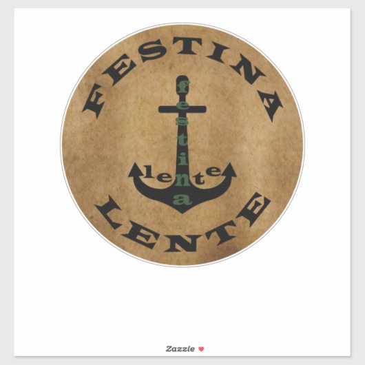 Festina lente sticker (Vel)