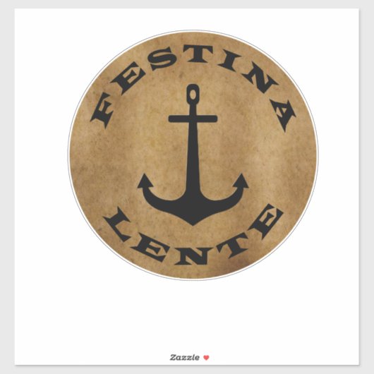 Festina lente sticker (Vel)