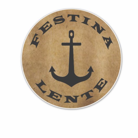 Festina lente sticker (Voorkant)