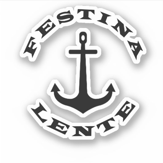 Festina lente sticker (Voorkant)