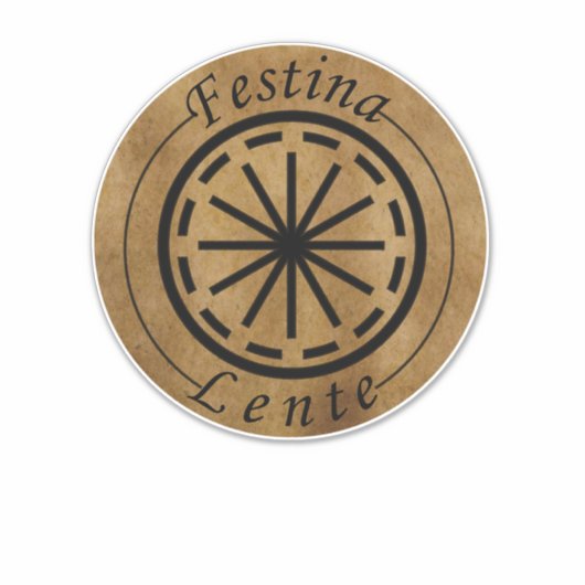 Festina lente sticker (Voorkant)