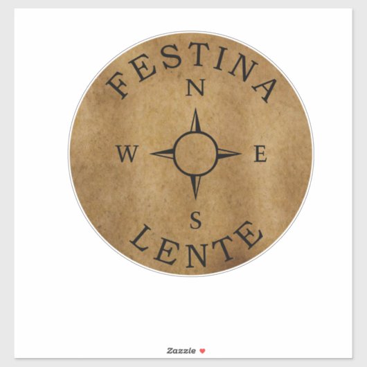 Festina lente sticker (Vel)