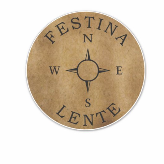 Festina lente sticker (Voorkant)