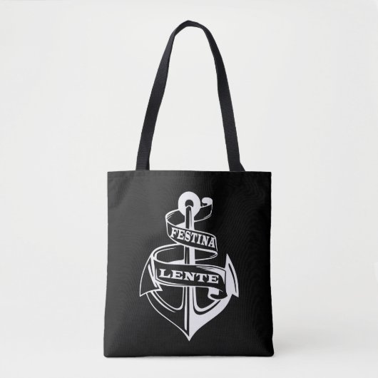 Festina lente tote bag (Voorkant)