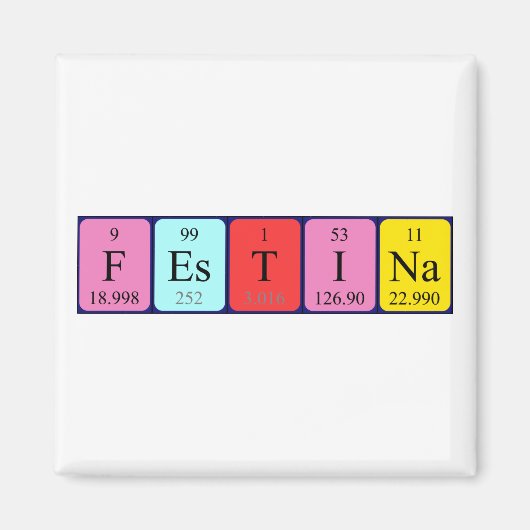 Festina periodiek table name magnet (Voorkant)