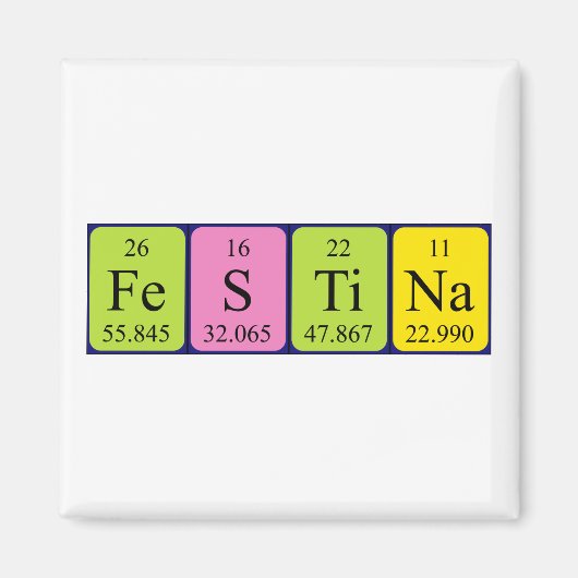 Festina periodiek table name magnet (Voorkant)