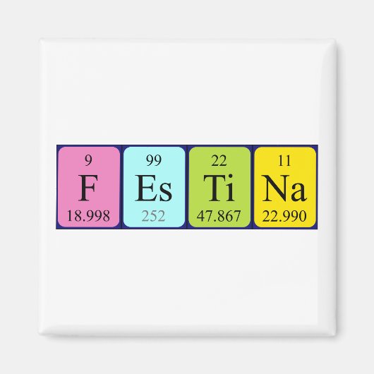 Festina periodiek table name magnet (Voorkant)