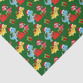 festisch kerstgepantserd dinosauruspatroon tissuepapier (Detail)