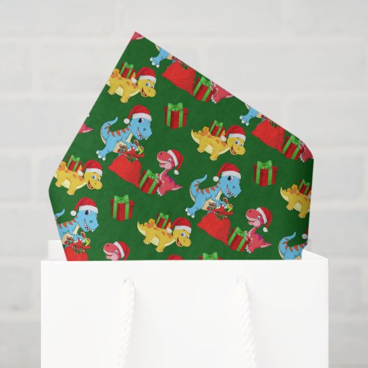 festisch kerstgepantserd dinosauruspatroon tissuepapier (Cadeauzakje)