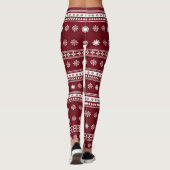 Festisch kerstlelijk gevelgevel geventileerd patro leggings (Achterkant)