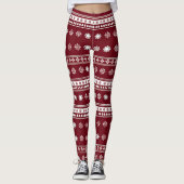 Festisch kerstlelijk gevelgevel geventileerd patro leggings (Voorkant)