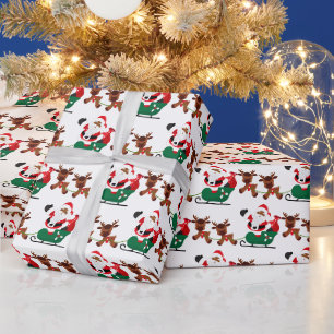 Festisch-kerstman-Amerikaanse kerstman Cadeaupapier