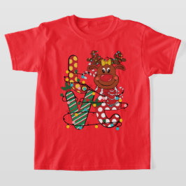 Festische kerstmeisjes rendieren t-shirt