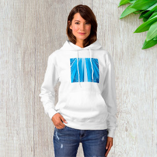 Festival Blue Light Rays Vrouwen Hoodie