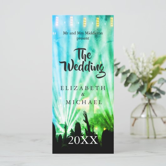 Festival Bright Lights Green Fun Wedding (Staand voorkant)