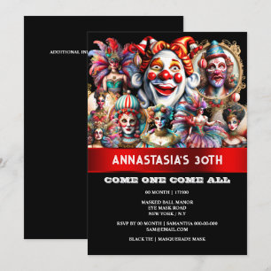 Festival carnaval circus clowns showman showgirls kaart