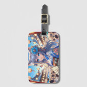 Festival Catgirl Onder Zomerluchten Bagagelabel (Voorkant (verticaal))