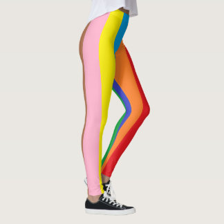Festival Circus Dance Party Colorful Stripe Leggings
