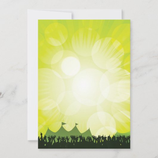 Festival Crowd-uitnodigingen Kaart (Voorkant)