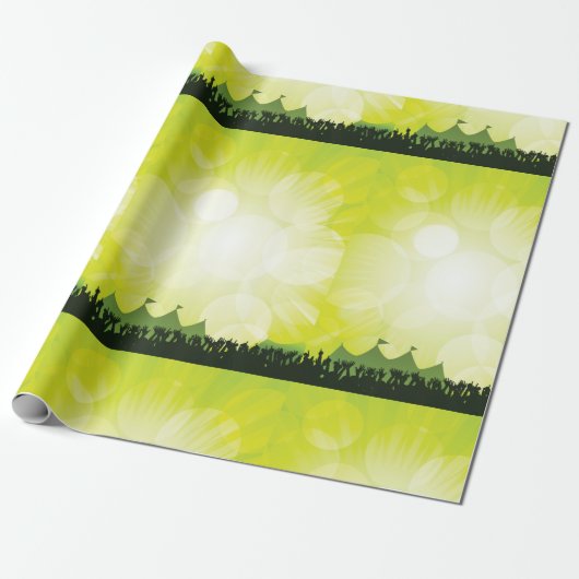 Festival Crowd Wrapping Paper Cadeaupapier (Uitgerold)