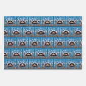 Festival Dreaming  Retro Blue-Brown gemengd Inpakpapier Vel (Voorkant 3)