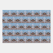 Festival Dreaming  Retro Blue-Brown gemengd Inpakpapier Vel (Voorkant 2)