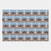 Festival Dreaming  Retro Blue-Brown gemengd Inpakpapier Vel (Voorkant)