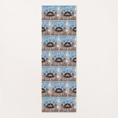 Festival Dreaming  Retro Blue-Brown Graphic Yogamat (Voorkant)