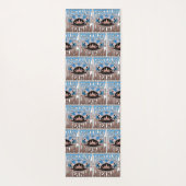 Festival Dreaming  Retro Blue-Brown Graphic Yogamat (Achterkant)