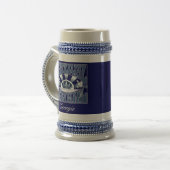 Festival Dreaming  Retro Navy-White Bierpul (Voorkant links)