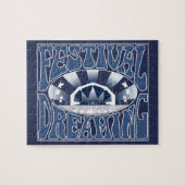 Festival Dreaming  Retro Navy-White Legpuzzel (Horizontaal)