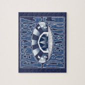 Festival Dreaming  Retro Navy-White Legpuzzel (Verticaal)