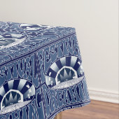 Festival Dreaming -Retro Navy-White navy Tafelkleed (Voorbeeld)