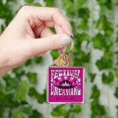 Festival Dreaming  Retro Pink-Black + roze Sleutelhanger (Hand)