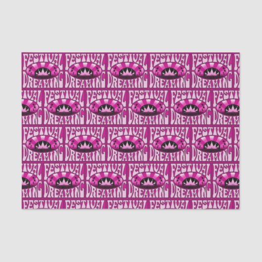 Festival Dreaming Retro Pink-Black + roze Tissuepapier (Voorkant)