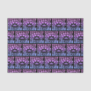 Festival Dreaming  Retro Pink-Blue + zwart Tissuepapier