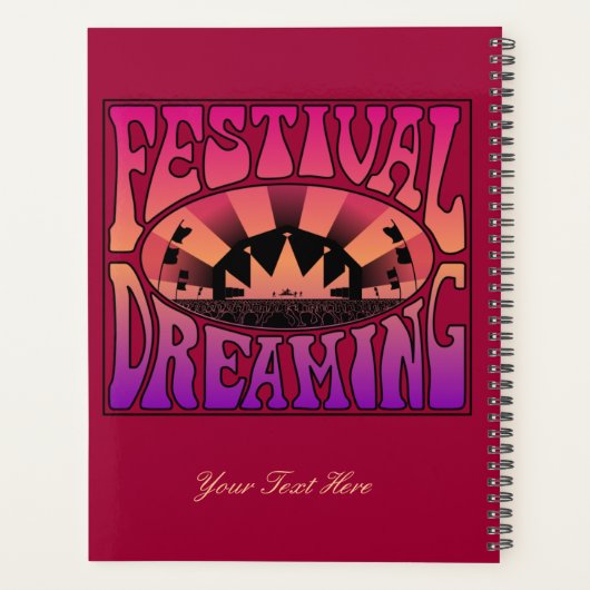Festival Dreaming Retro Raspberry-Abriotto-Plum 3 Planner (Achterkant)