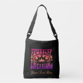 Festival Dreaming Retro Raspberry-Abriotto-Plum Crossbody Tas (Voorkant)