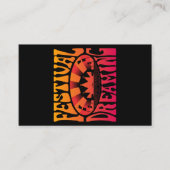 Festival Dreaming  Retro Red-Yellow Graphic Visitekaartje (Voorkant)
